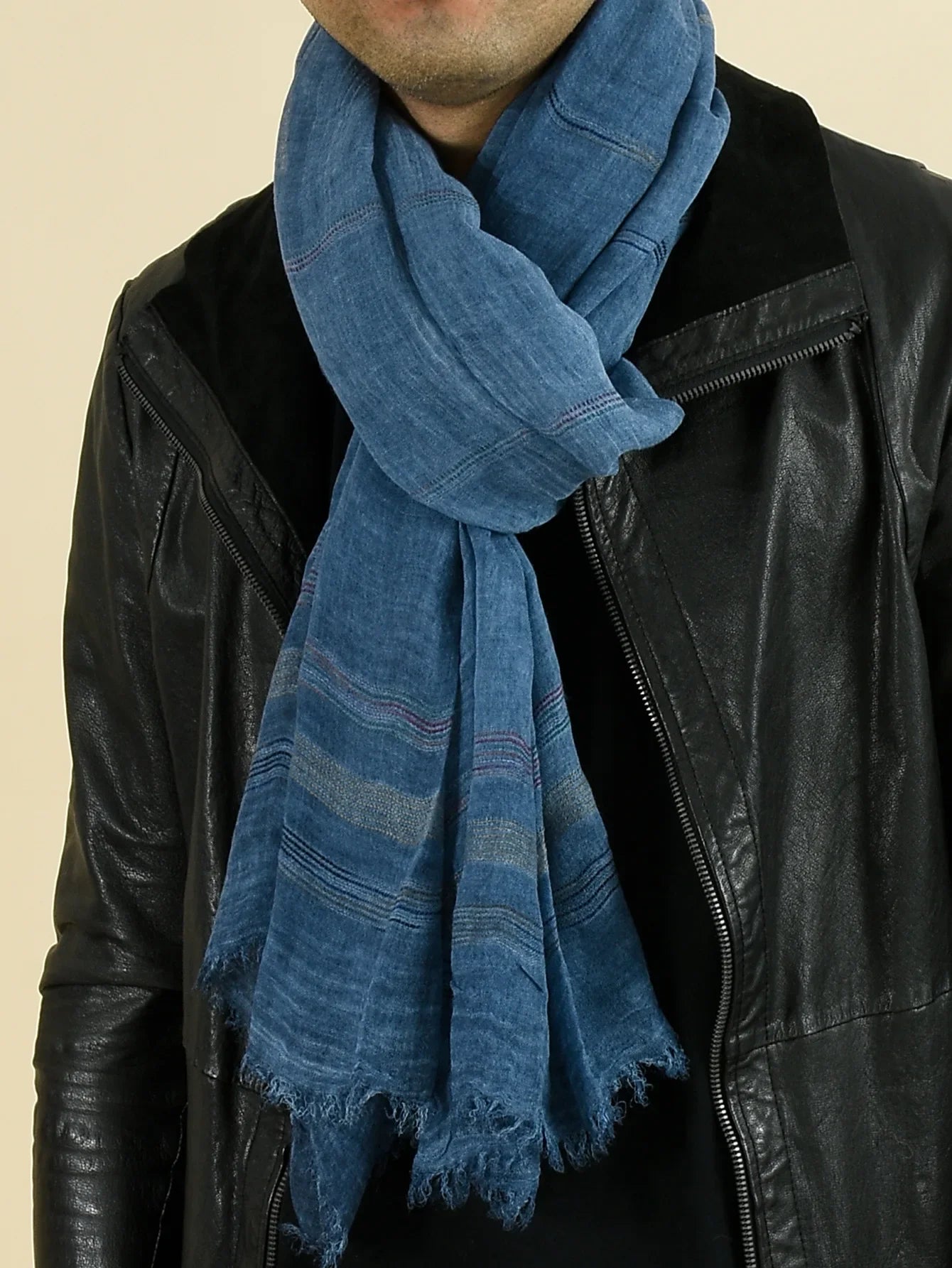Fashion Men Scarf Cotton Linen Striped Men's Scarves