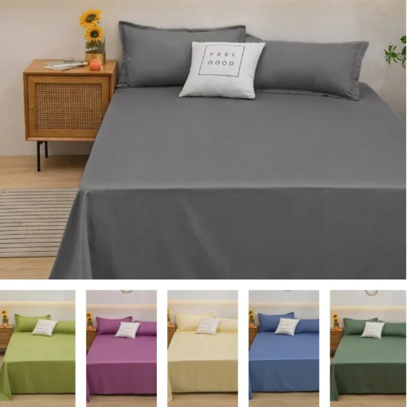 1 pc Bed Flat Sheet for Double Bed Plain Solid