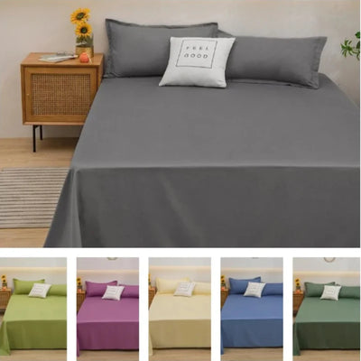 1 pc Bed Flat Sheet for Double Bed Plain Solid