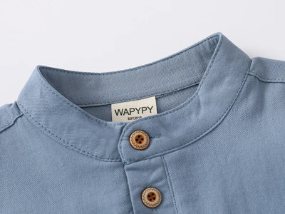 Short Sleeve Polo Shirt for Children Casual Mandarin