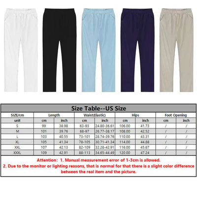 2pcs Set Men's Cotton Linen Shirt and Pants Suits