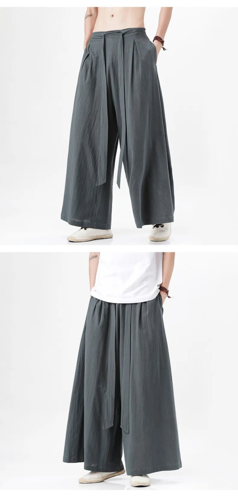 Man Japanese Kimono Pants Male Streetwear Summer