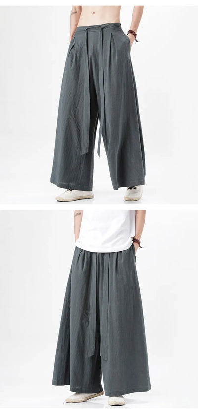 Man Japanese Kimono Pants Male Streetwear Summer