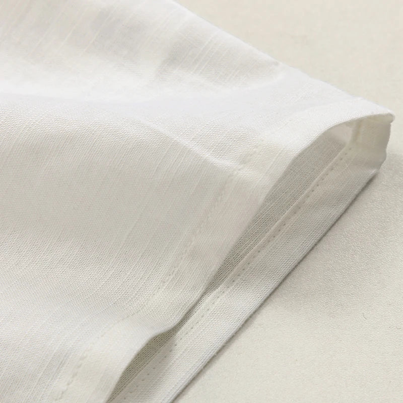 Boys Cotton And Linen Short-Sleeved