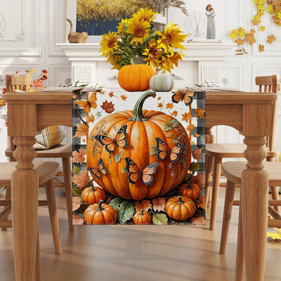 Linen-Effect Table Runner Waterproof