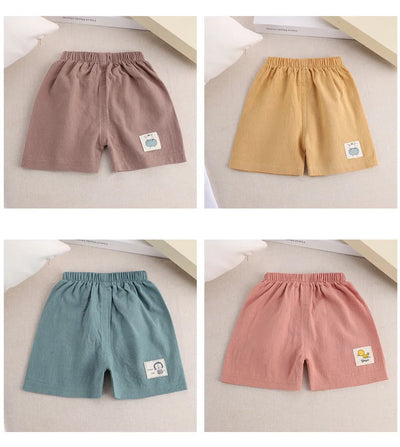 Kids’ Cotton Linen Summer Shorts (1–5Y)