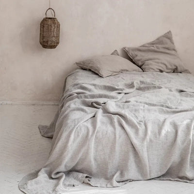 Pure Linen Bed Sheets Stone Washed French Linen