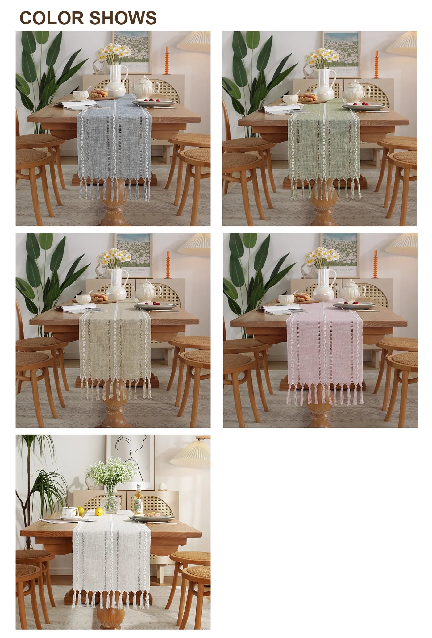 Rustic Embroidered Woven Polyester Fabric