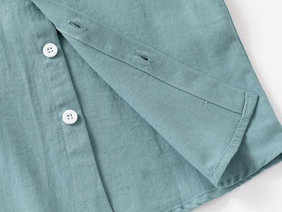 Short Sleeve Polo Shirt for Children Casual Mandarin