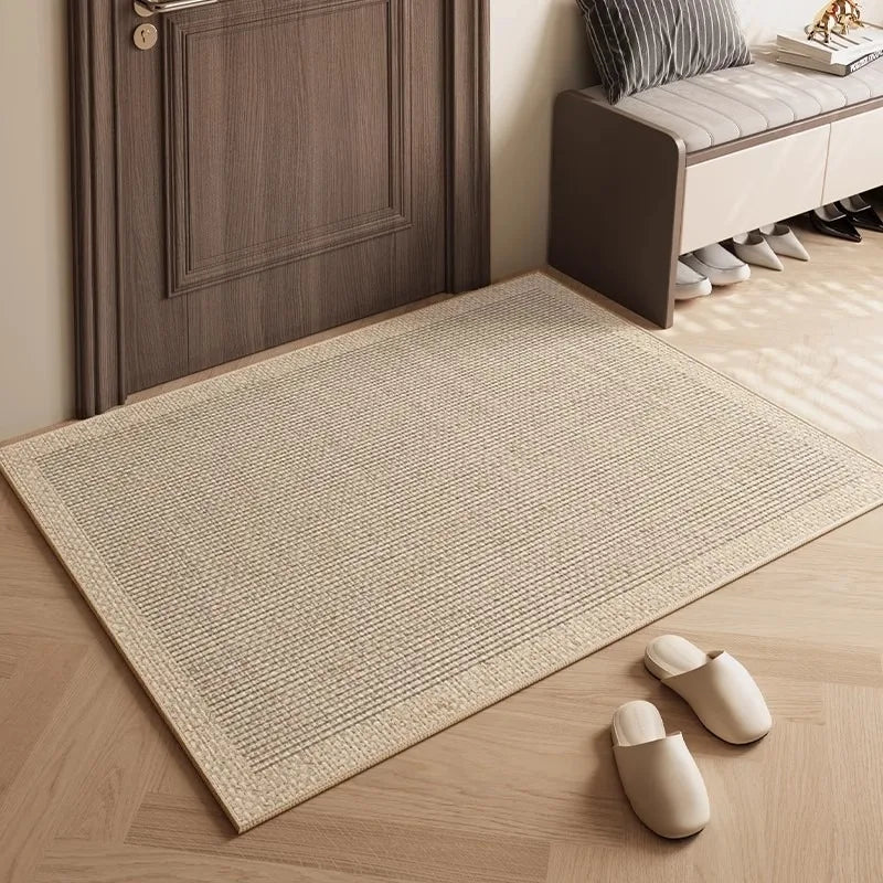 Plain Entrance Non-Slip Rectangle Rug