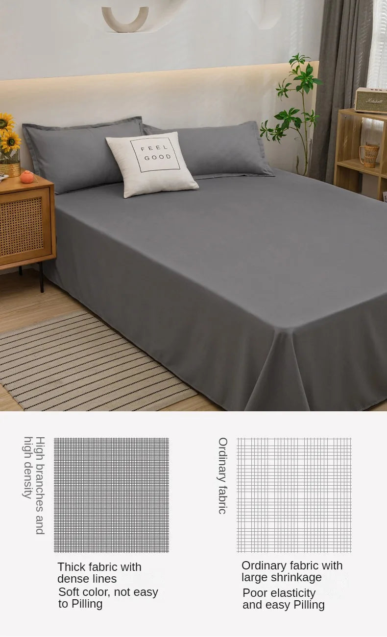 1 pc Bed Flat Sheet for Double Bed Plain Solid
