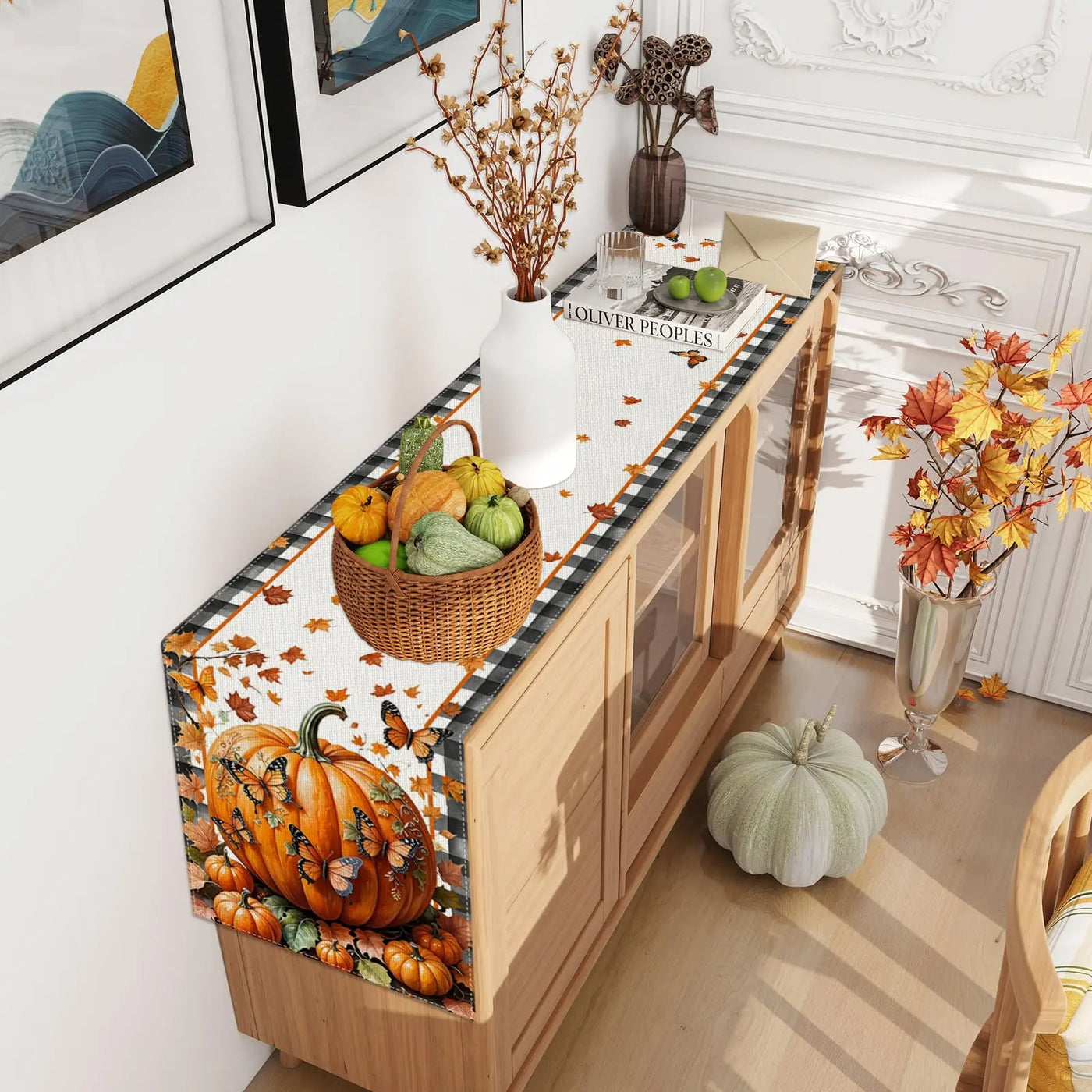 Linen-Effect Table Runner Waterproof