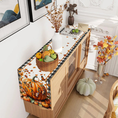 Linen-Effect Table Runner Waterproof