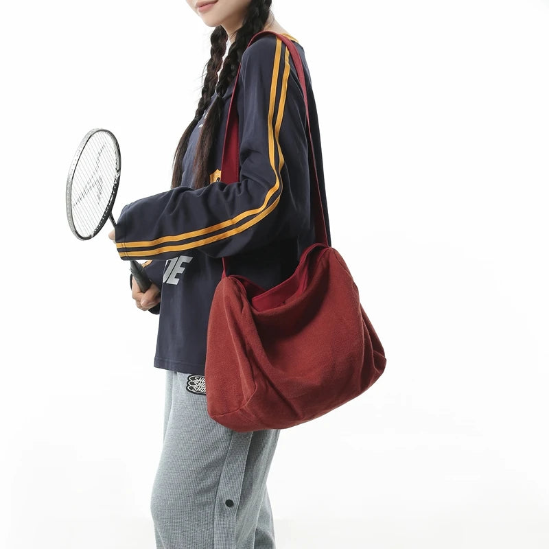 Women Large Capacity Cotton Linen Shoulder Tote Bag