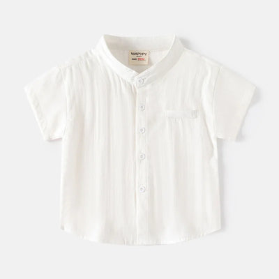 Short Sleeve Polo Shirt for Children Casual Mandarin