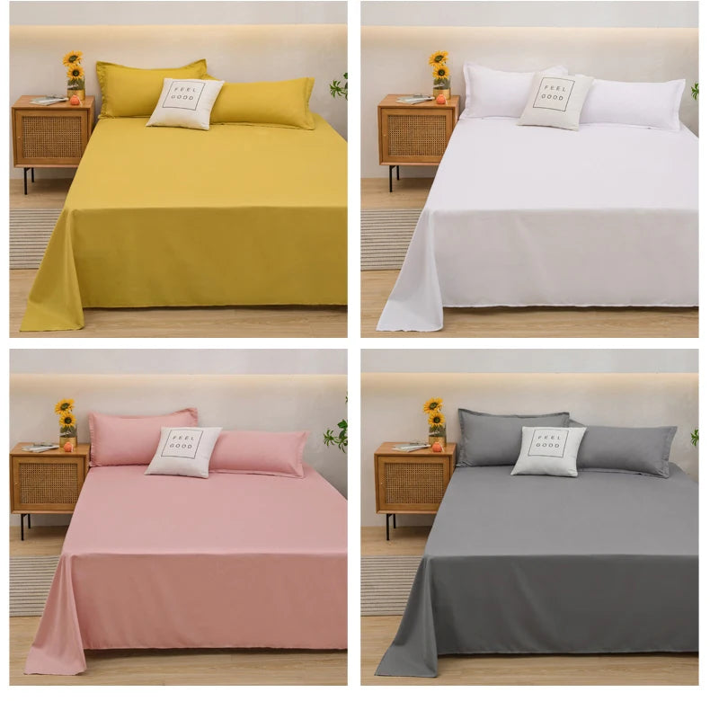1 pc Bed Flat Sheet for Double Bed Plain Solid