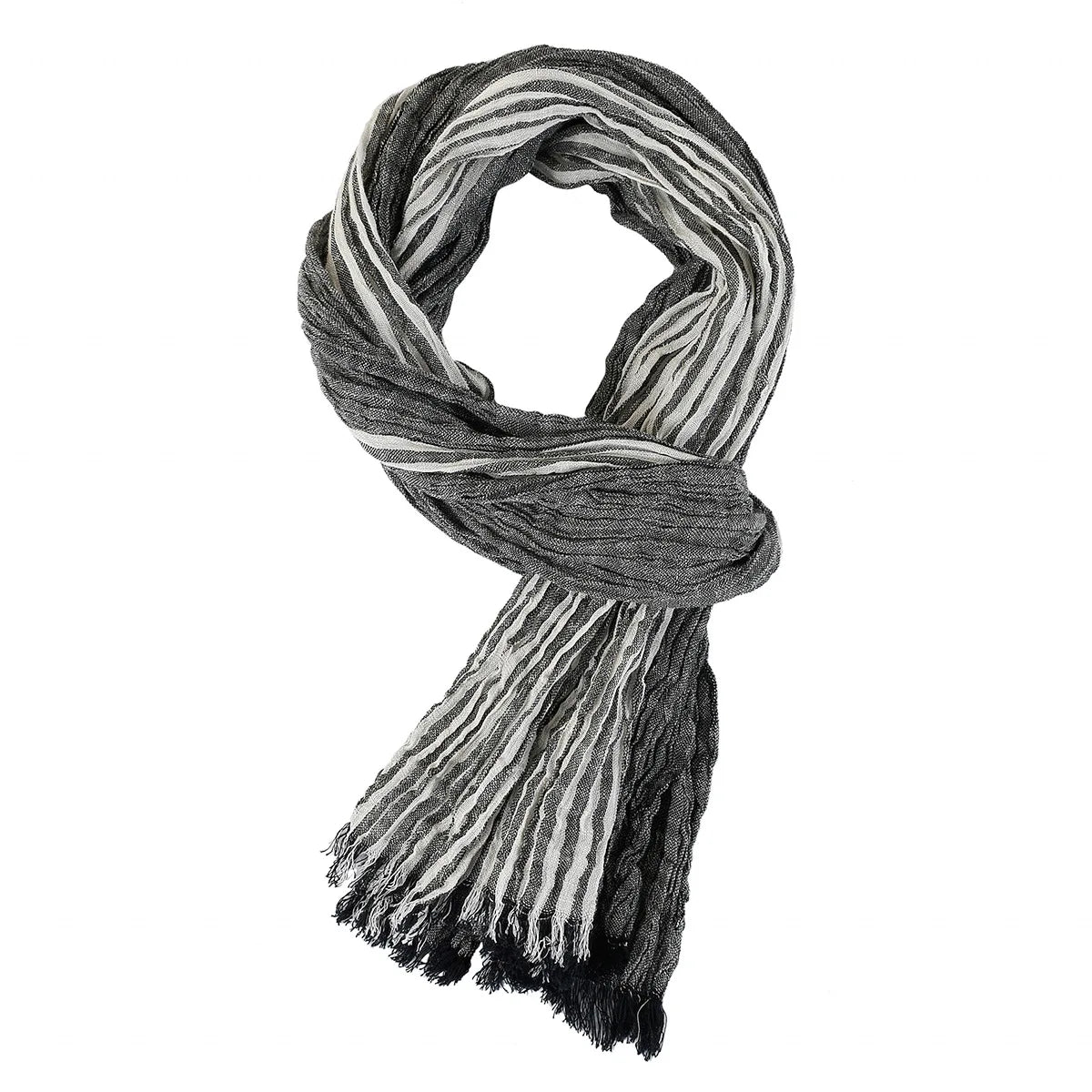 Fashion Men Scarf Cotton Linen Striped Scarves Autumn Winter Warm Neckerchief Pashmina Casual Male Accessories Bufandas Shawls