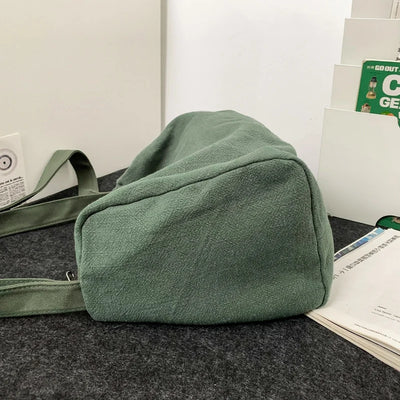 Women Large Capacity Cotton Linen Shoulder Tote Bag