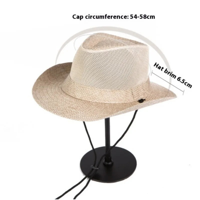 Summer Linen Hollowing Sun Hats British Gentleman