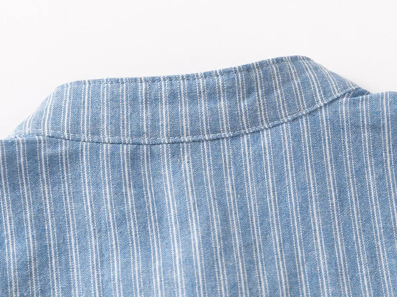 Short Sleeve Polo Shirt for Children Casual Mandarin