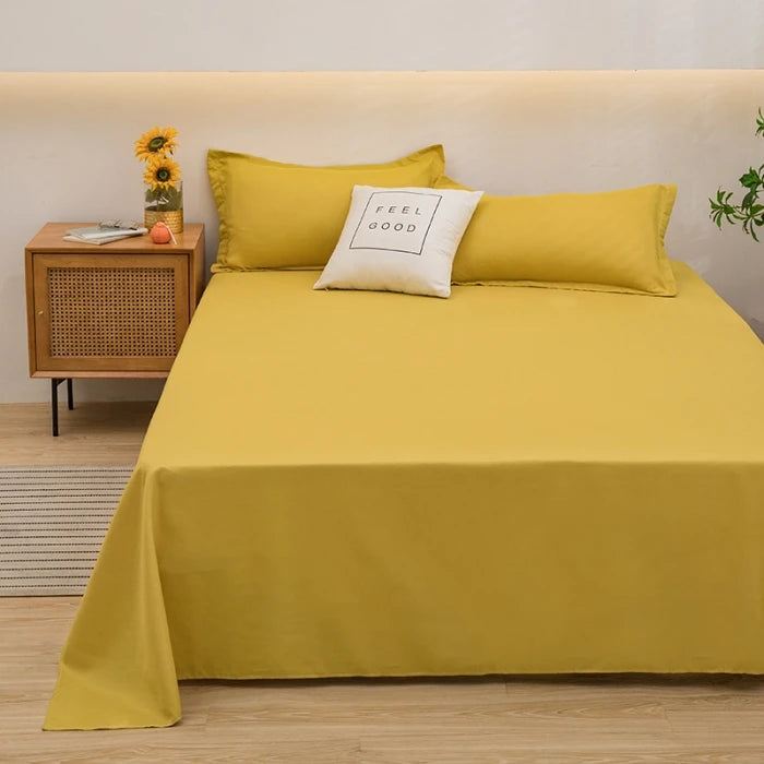 1 pc Bed Flat Sheet for Double Bed Plain Solid