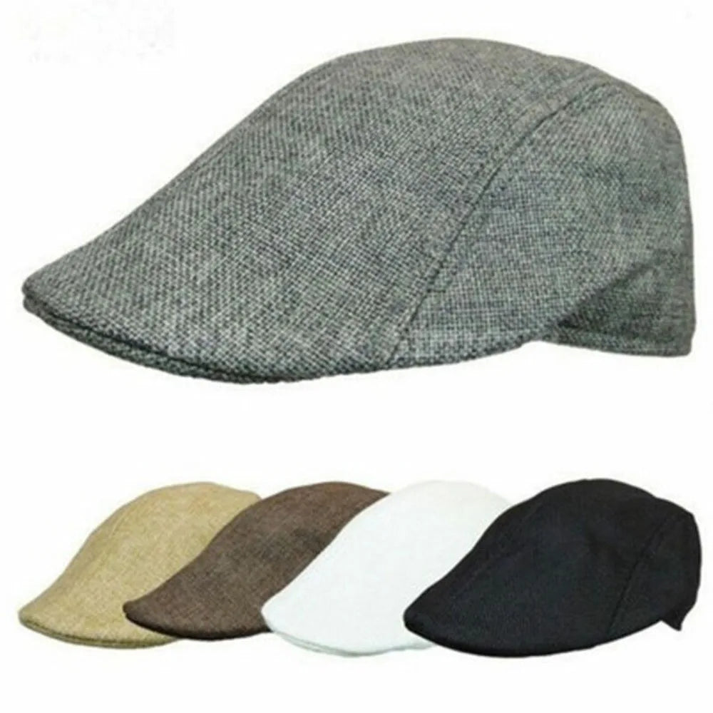 Peaky Newsboy Golf Driving Hat Caps Boys Mens Flat Cap Beret Cabbie Hat Vintage