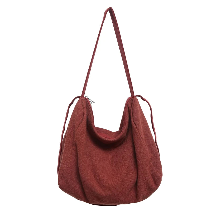 Women Large Capacity Cotton Linen Shoulder Tote Bag