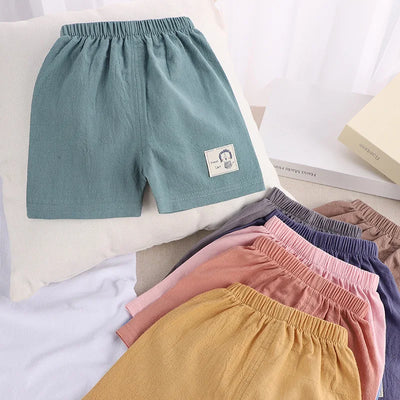 Kids’ Cotton Linen Summer Shorts (1–5Y)