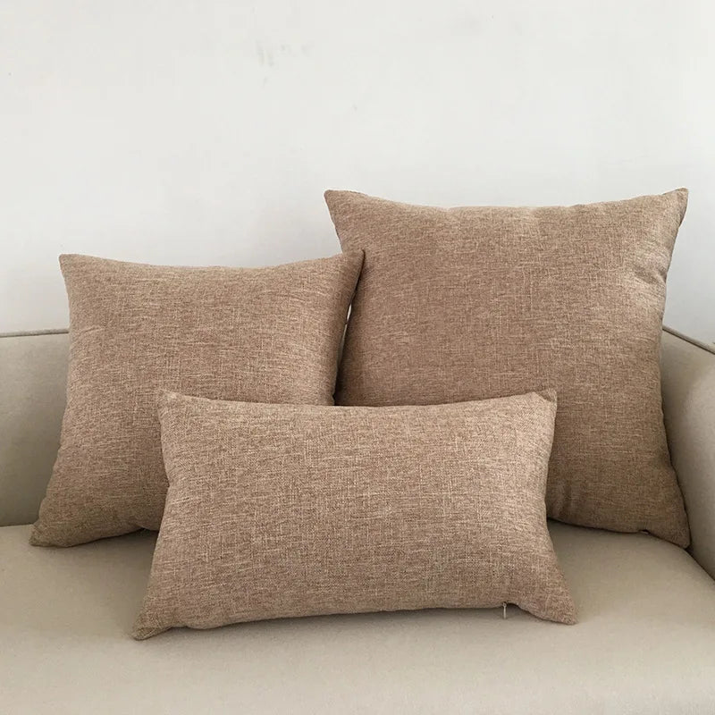 Solid Color Throw Pillow Cover
