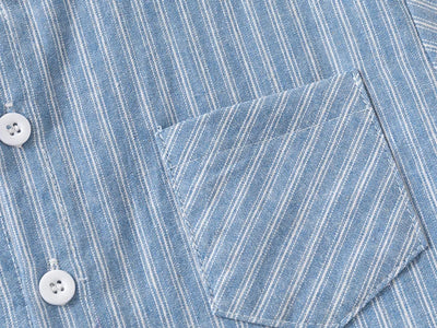 Short Sleeve Polo Shirt for Children Casual Mandarin