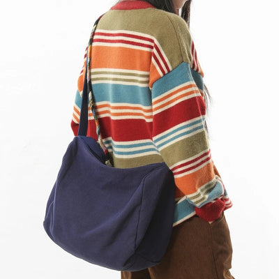 Women Large Capacity Cotton Linen Shoulder Tote Bag