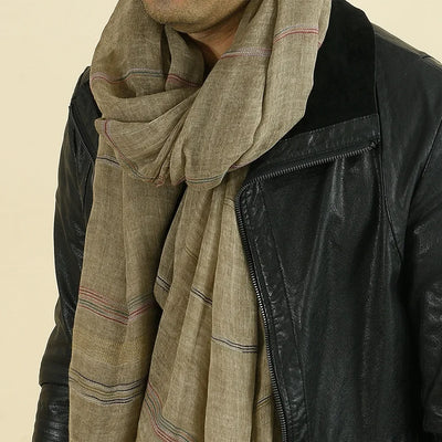 Fashion Men Scarf Cotton Linen Striped Men's Scarves