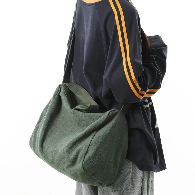 Women Large Capacity Cotton Linen Shoulder Tote Bag