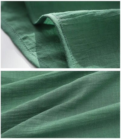 Grandma's Summer Home Suit Printed Middle Aged Mother Pajamas Short Sleeved Cotton Linen Sleepwear Women Two-Piece Set XL-4XL