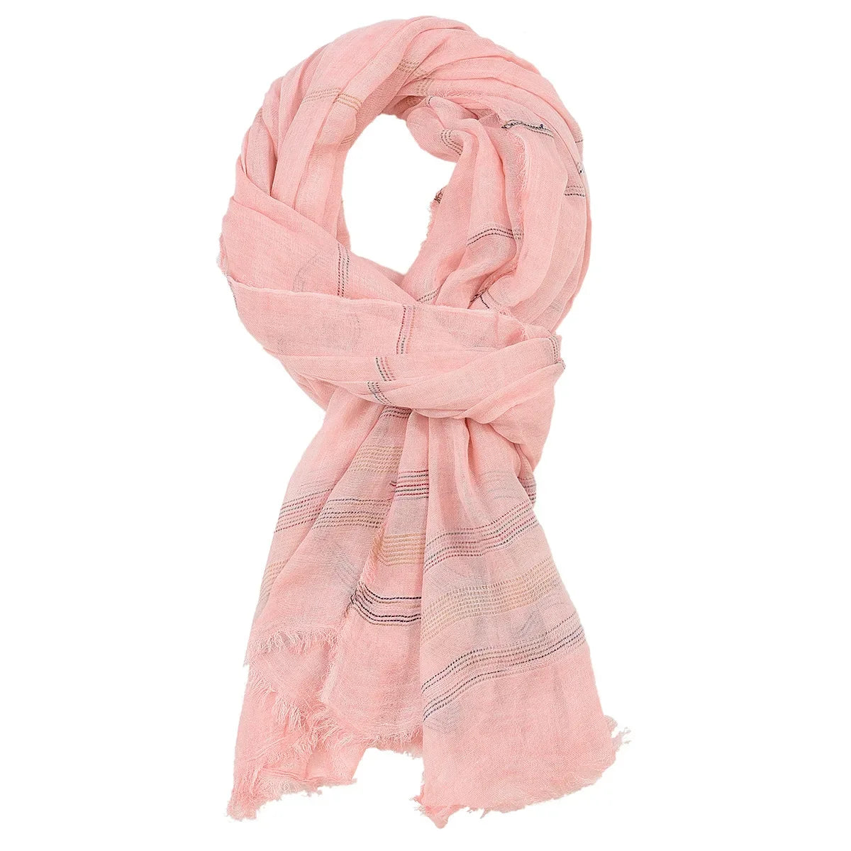 Fashion Men Scarf Cotton Linen Striped Men's Scarves