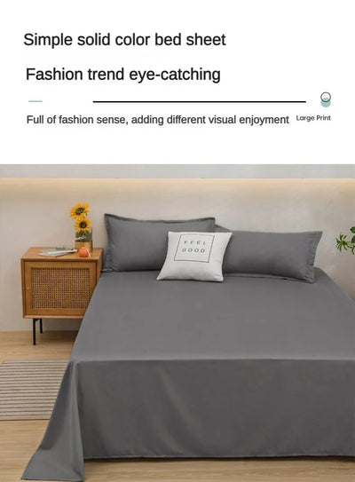1 pc Bed Flat Sheet for Double Bed Plain Solid