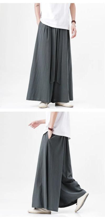 Man Japanese Kimono Pants Male Streetwear Summer