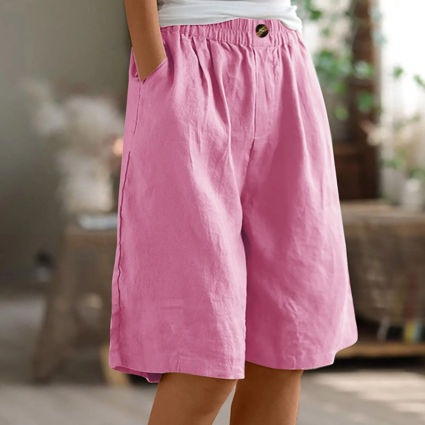 Women’s Summer Cotton-Linen Shorts