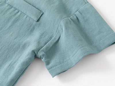 Short Sleeve Polo Shirt for Children Casual Mandarin