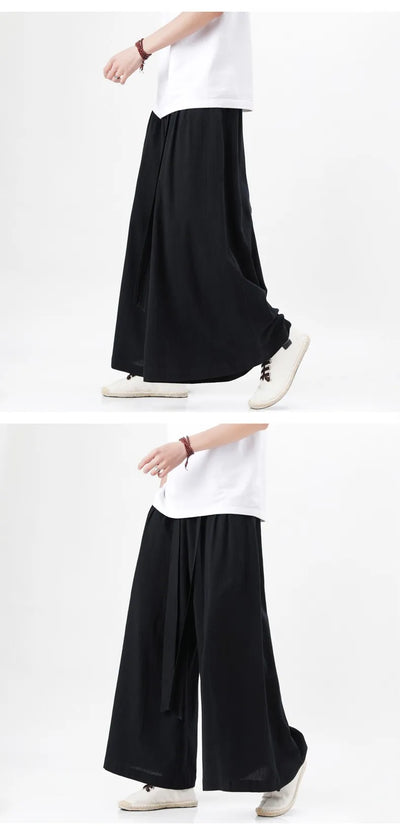 Man Japanese Kimono Pants Male Streetwear Summer
