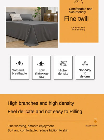 1 pc Bed Flat Sheet for Double Bed Plain Solid