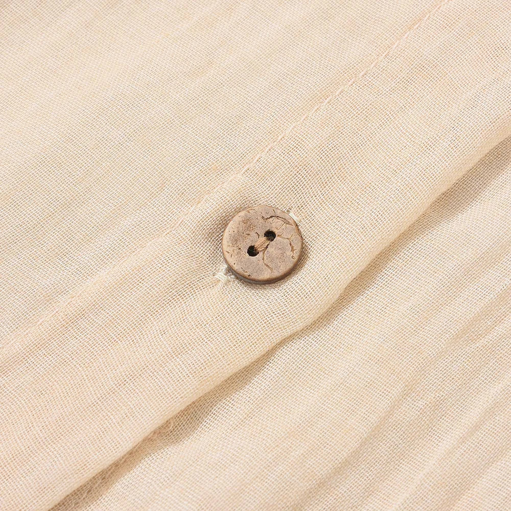 Women's Spring Solid Cotton Linen Shirt Dress Ladies Loose Dress Long Tops Blouse Plus Size Clothes Clothing 2024