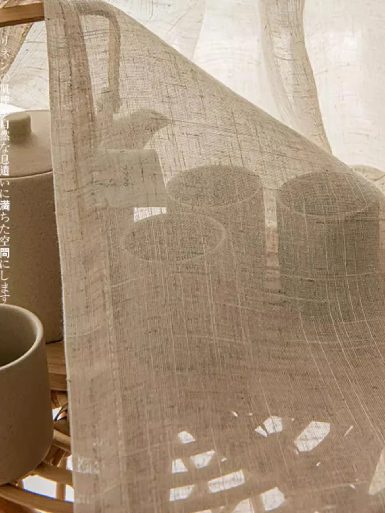 Pastoral Style Embroidered Geometric Semi Sheer Curtains