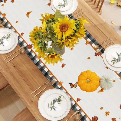 Linen-Effect Table Runner Waterproof