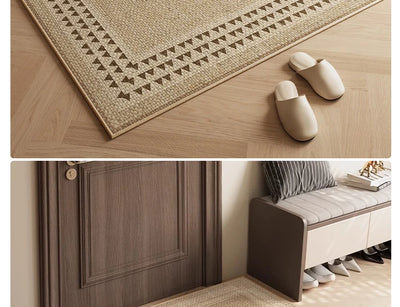 Plain Entrance Non-Slip Rectangle Rug