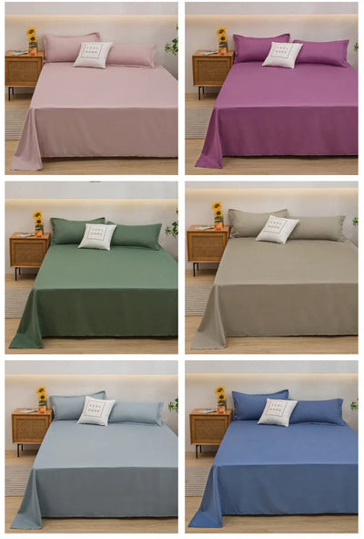 1 pc Bed Flat Sheet for Double Bed Plain Solid