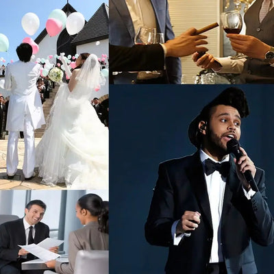 Casual 2 Piece Beige Blue Linen Men Suits Notch