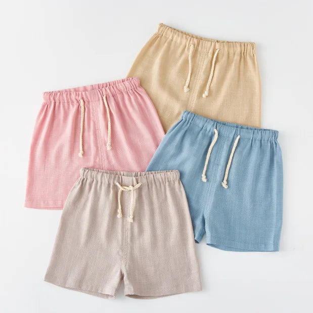 Children's Cotton And Linen Trousers