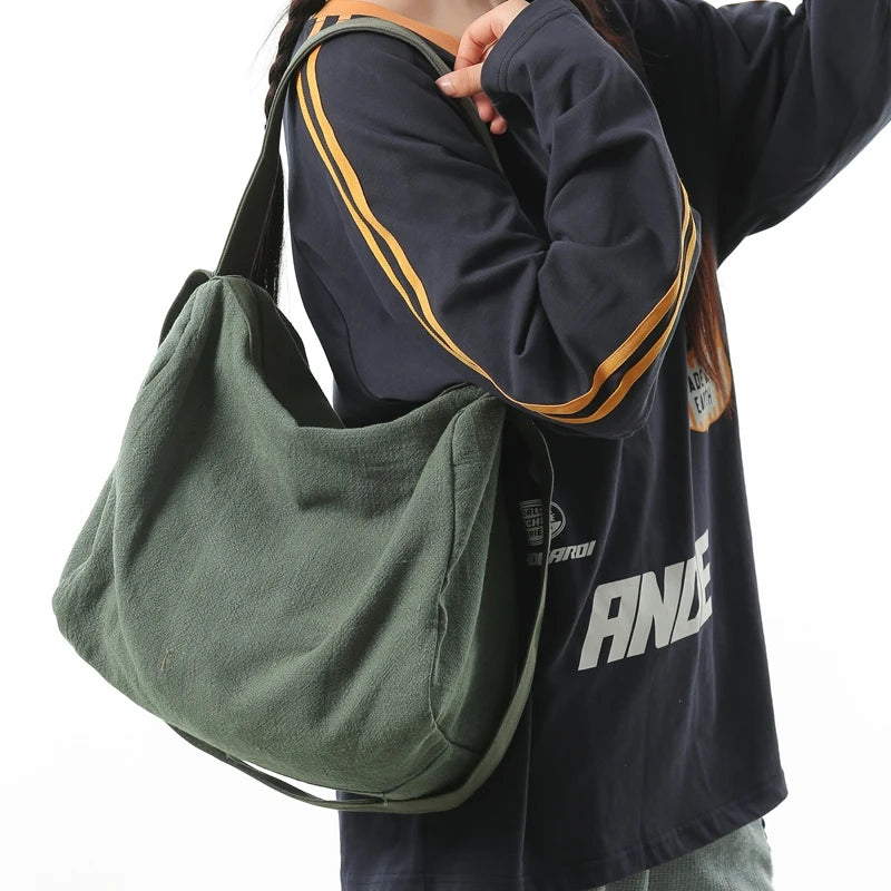 Women Large Capacity Cotton Linen Shoulder Tote Bag
