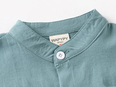 Short Sleeve Polo Shirt for Children Casual Mandarin